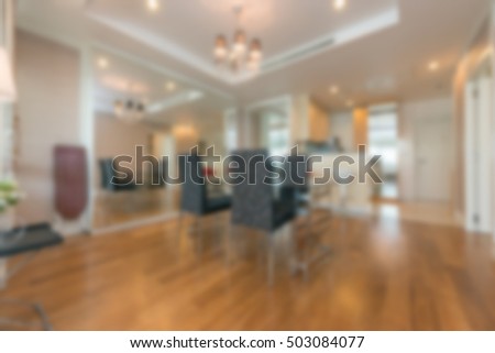 Blur living room interior for background