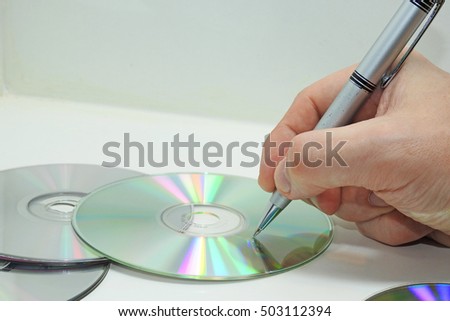 Compact disk abstract composition. Write to disk