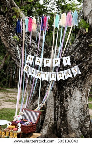 Happy Birthday Outdoor Paper Banner And Decoration