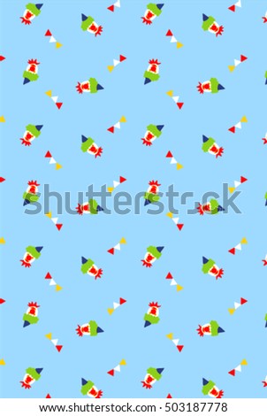 Pattern for kids cute design with pierrot. vector illustration.