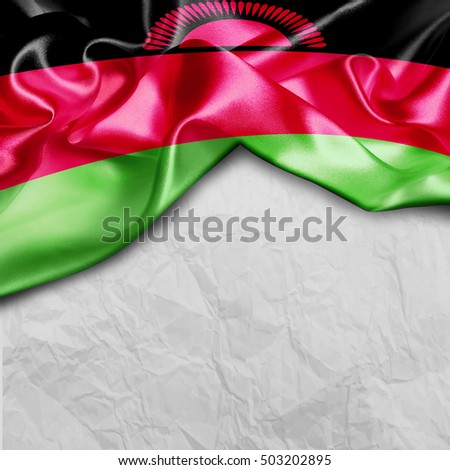 Malawi Country Flag on paper background