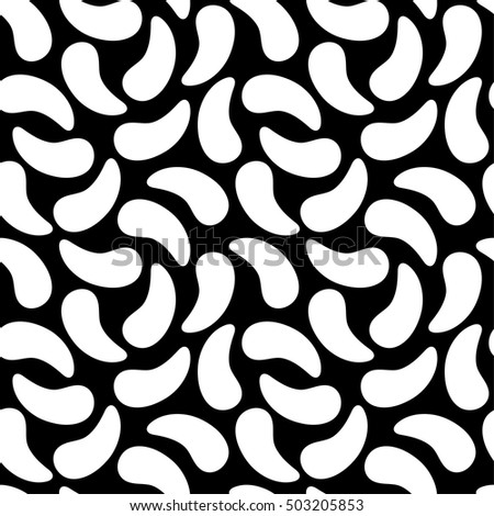 Seamless pattern with decorative cucumbers. White and black color. Vector illustration