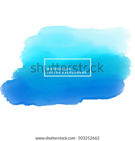 blue watercolor paint stain ink background