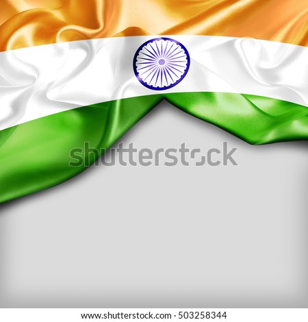 India Country Flag on white background