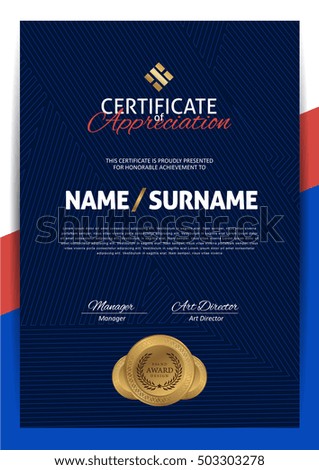certificate template with clean and modern pattern,Vector illustration 