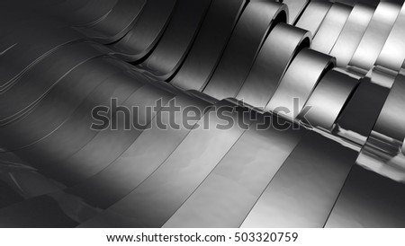 Metallic and wavy stripes