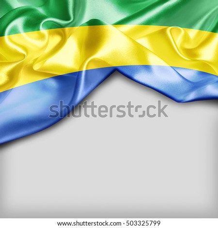 Gabon Country Flag on white background