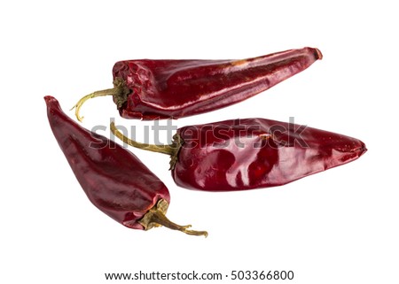 Red Chili Pepper on white background Royalty-Free Stock Photo #503366800