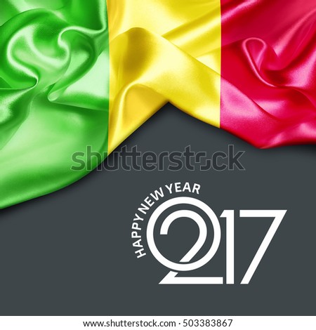 2017 Happy New year Mali flag