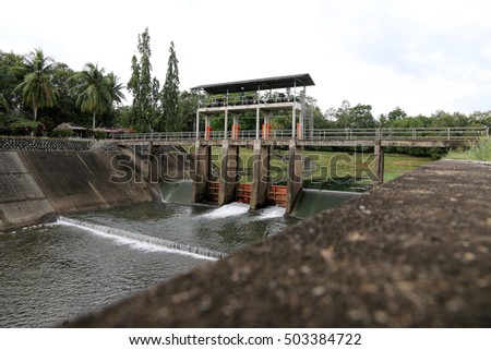 Weir Water Phatthalung, Thailand