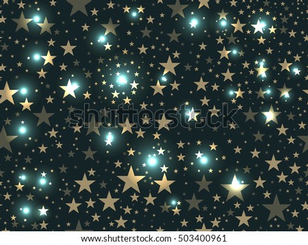 Stars seamless pattern. Magic star pattern. Outer space. Vector illustration.