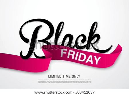 Black friday sale banner. Vector illustration
