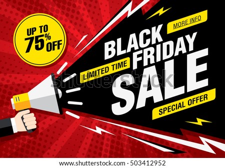 Black friday sale banner. Vector illustration Royalty-Free Stock Photo #503412952