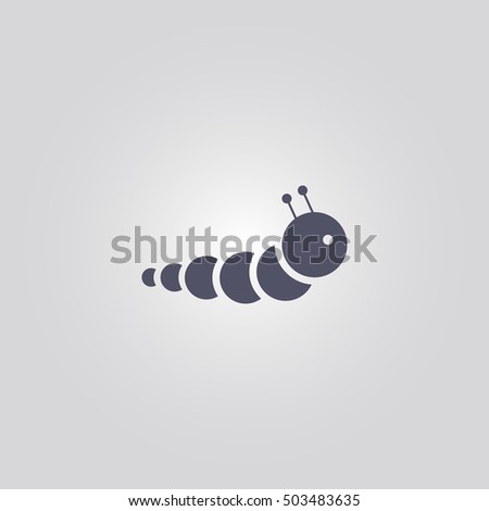 caterpillar icon. flat design