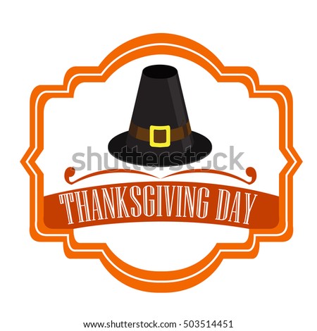 Isolated traditional hat, Thanksgiving day vector illustration