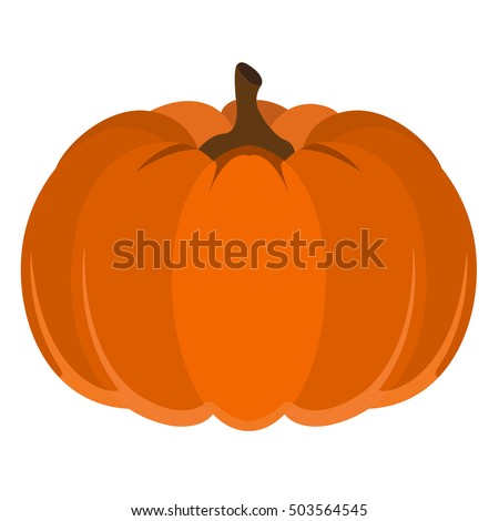 Isolated pumpkin on a white background, Thanksgiving day vector illustration