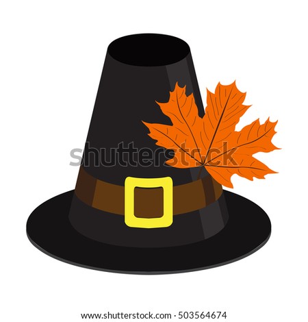 Isolated traditional hat, Thanksgiving day vector illustration