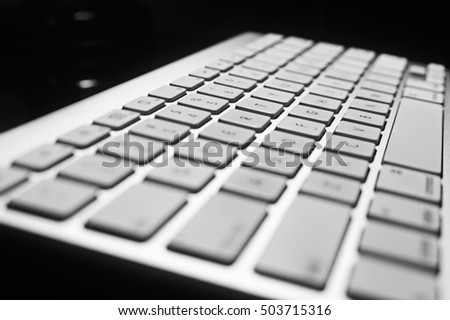 keyboard isolated white 