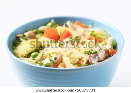 Bowl of chicken soup