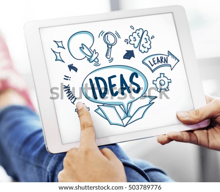Ideas Think Learn Icons Graphic Concept