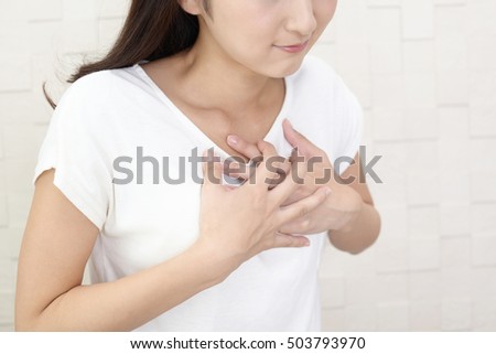 Woman having a heart attack 