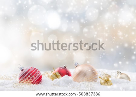 Christmas decoration on abstract background, close-up.