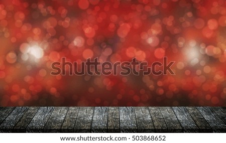 wooden table with a view of blurred bokeh backdrop