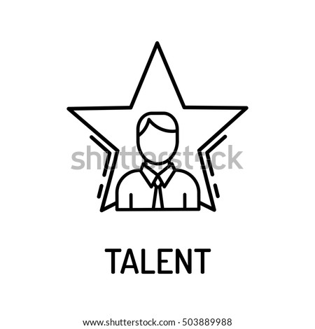 Talent Line Icon Royalty-Free Stock Photo #503889988