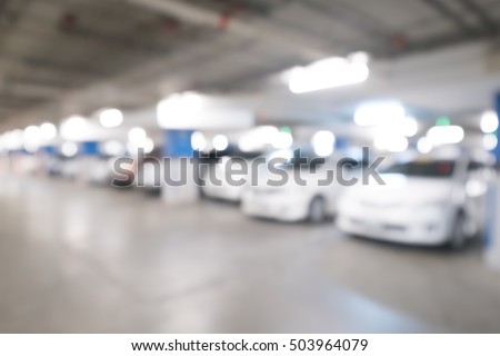 blurred picture , bokeh of car parking for background