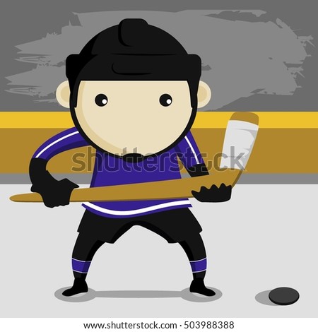 Hockey player cartoon