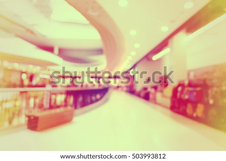 Abstract blurred background of shopping mall