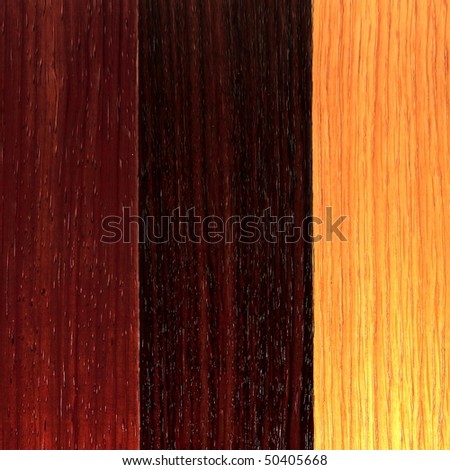 Wood plank board background with a selection of different veneers