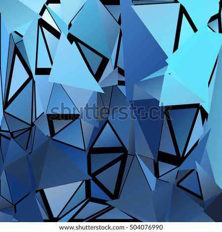 Abstract pattern consisting of randomly distributed triangles of different sizes and colors