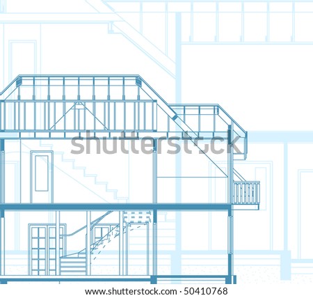 building background. plan of the house