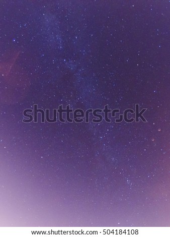 Night blue sky with star in summer time