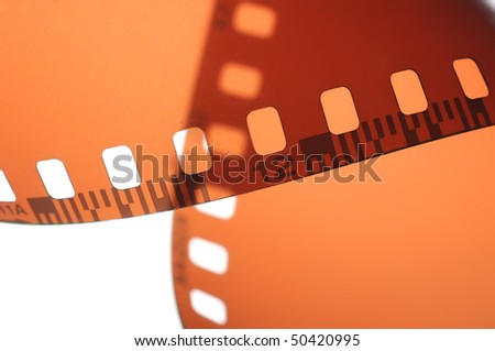 Film on a white background