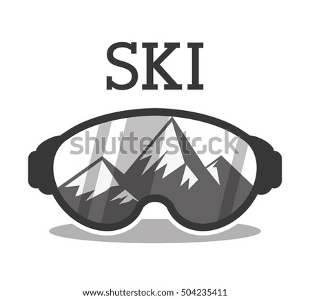 Glasses and winter sport design