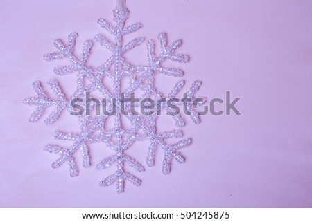 black & white snowflake in the cold winter