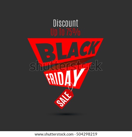 Black Friday sale design template. Creative banner. marketing price tag, discount, advertising. Abstract vector illustration for shopping. 