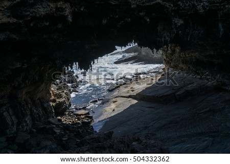 The cave of Admirals Arch on Kangaroo Island, South Australia