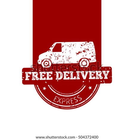 Isolated free delivery banner with text, Vector illustration