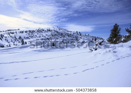 Southern Idaho in winter - Sun Valley, Craters of the moon