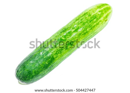 Cucumber over white background