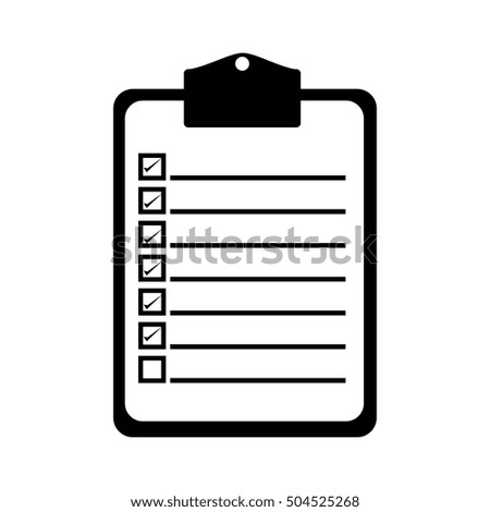 clipboard with checklist icon image 