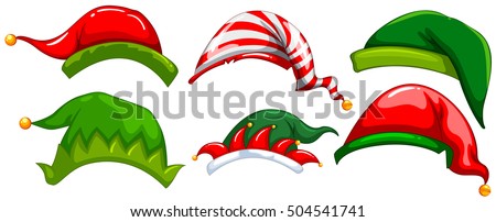 Different design of party hats illustration