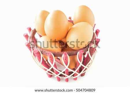 Chicken Egg , egg on white background.