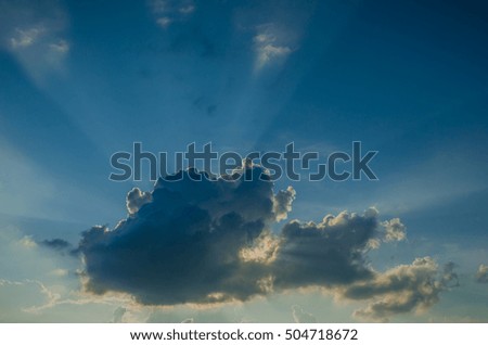 Clouds and light from the sun