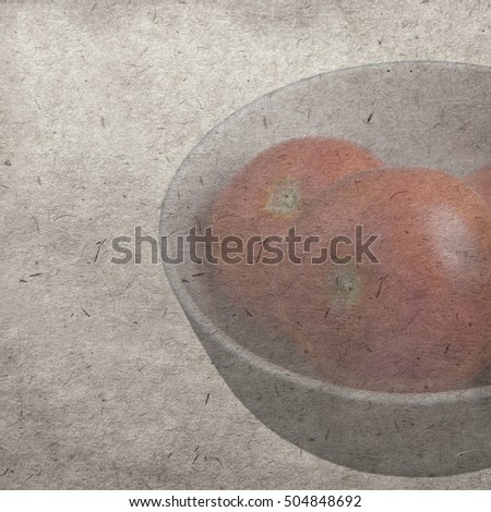 vintage wallpaper background with tomato