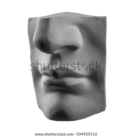 plaster face, sculpture, mask, facial profile