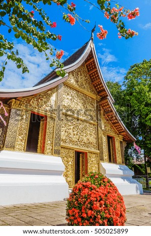 Wat Xieng Thong, The most important buddhist temple in Luang Prabang, Laos. This town was listed as a UNESCO World Heritage Site in 1995.